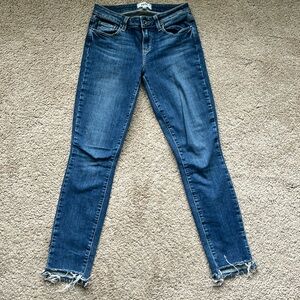 Paige Verdugo Ankle Jeans, size 26, frayed bottom